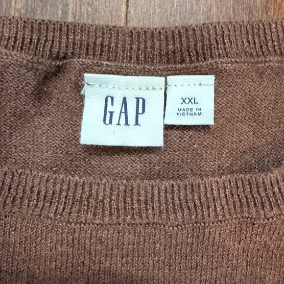 GAP Brown and White Striped Crewneck Sweater - Picture 2 of 2